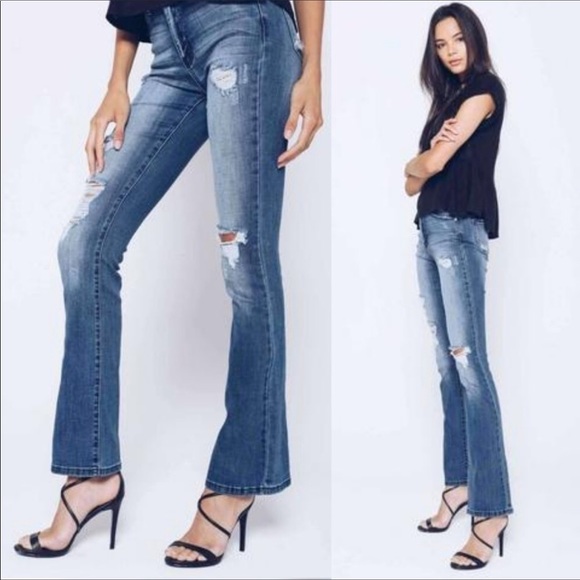 3X HOST PICK- KanCan Distressed Bootcut Jeans - Picture 3 of 5